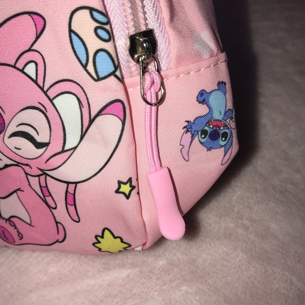 Stitch & Angela Heart Pink Small Sling Bag Backpack New without Tags - Picture 10 of 13